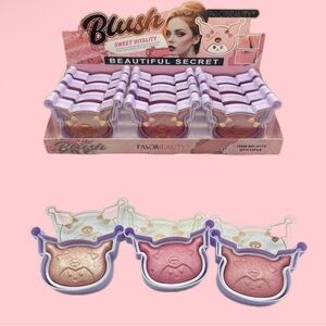 3 Pack! Kuromi Baked Blush with Reusable Container